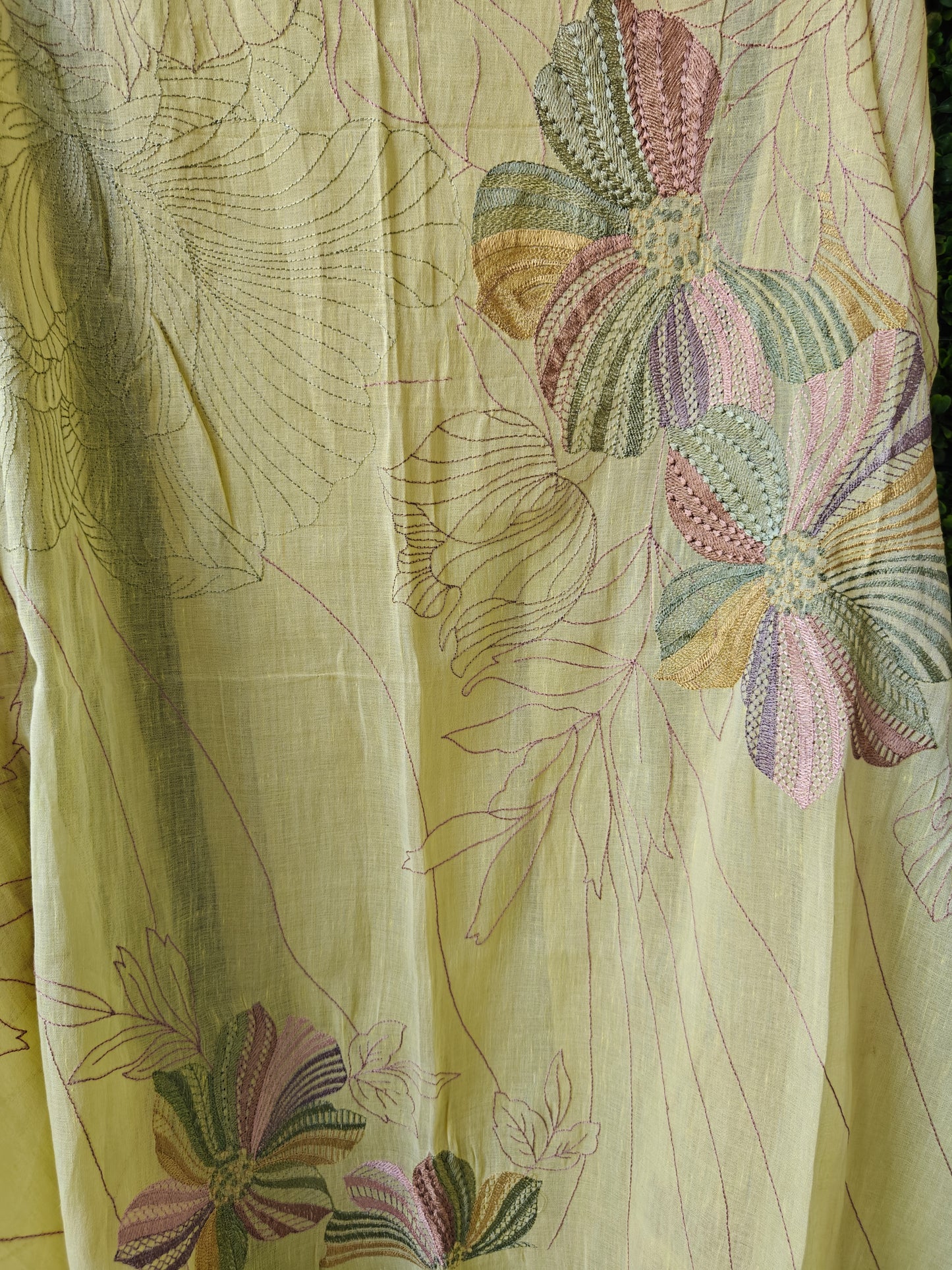 Golden Jasmine – Floral Embroidered Unstitched Suit Set