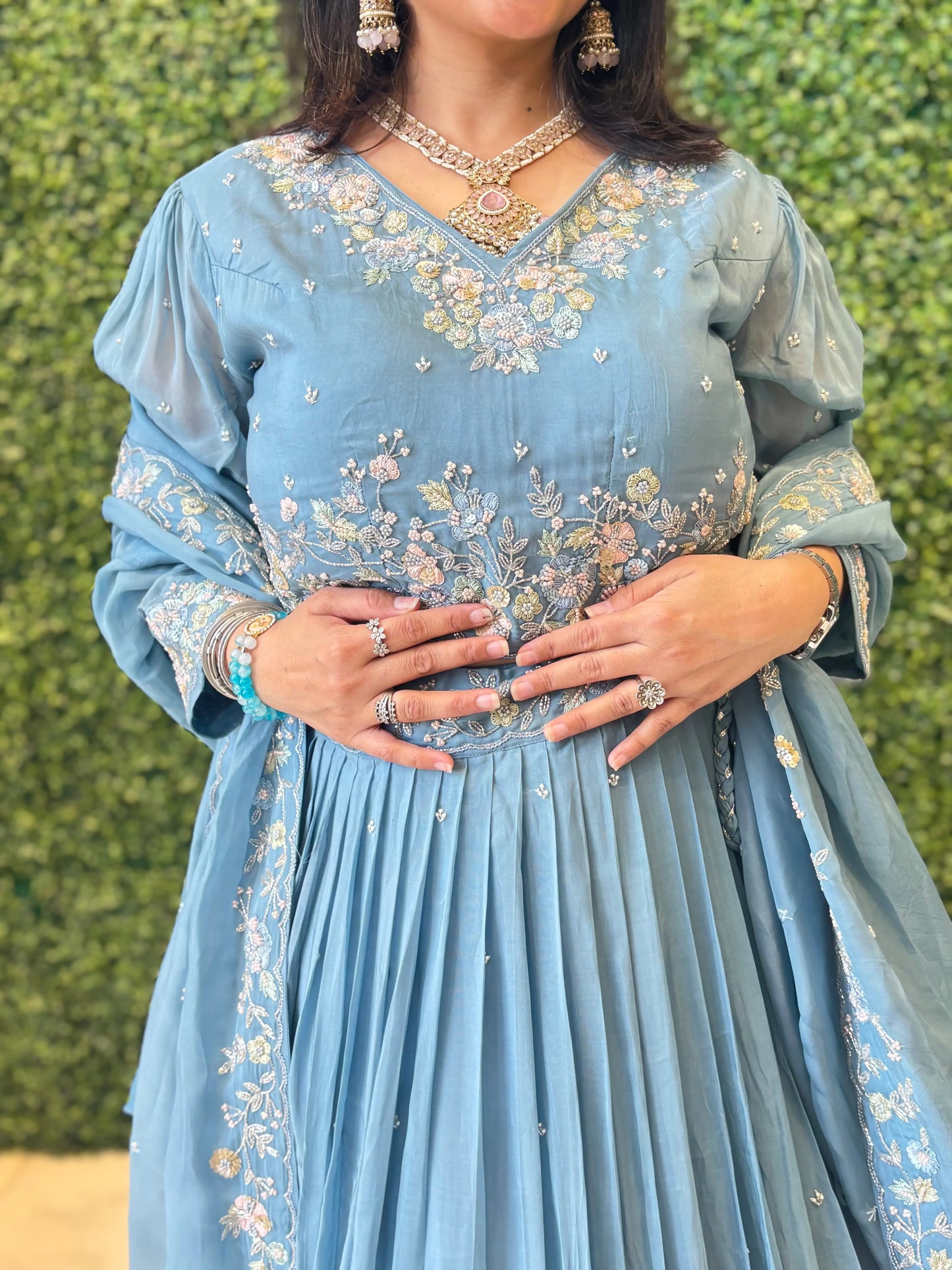 Celeste Bloom – Embroidered Lehenga with Dupatta Nivishas - Sec46
