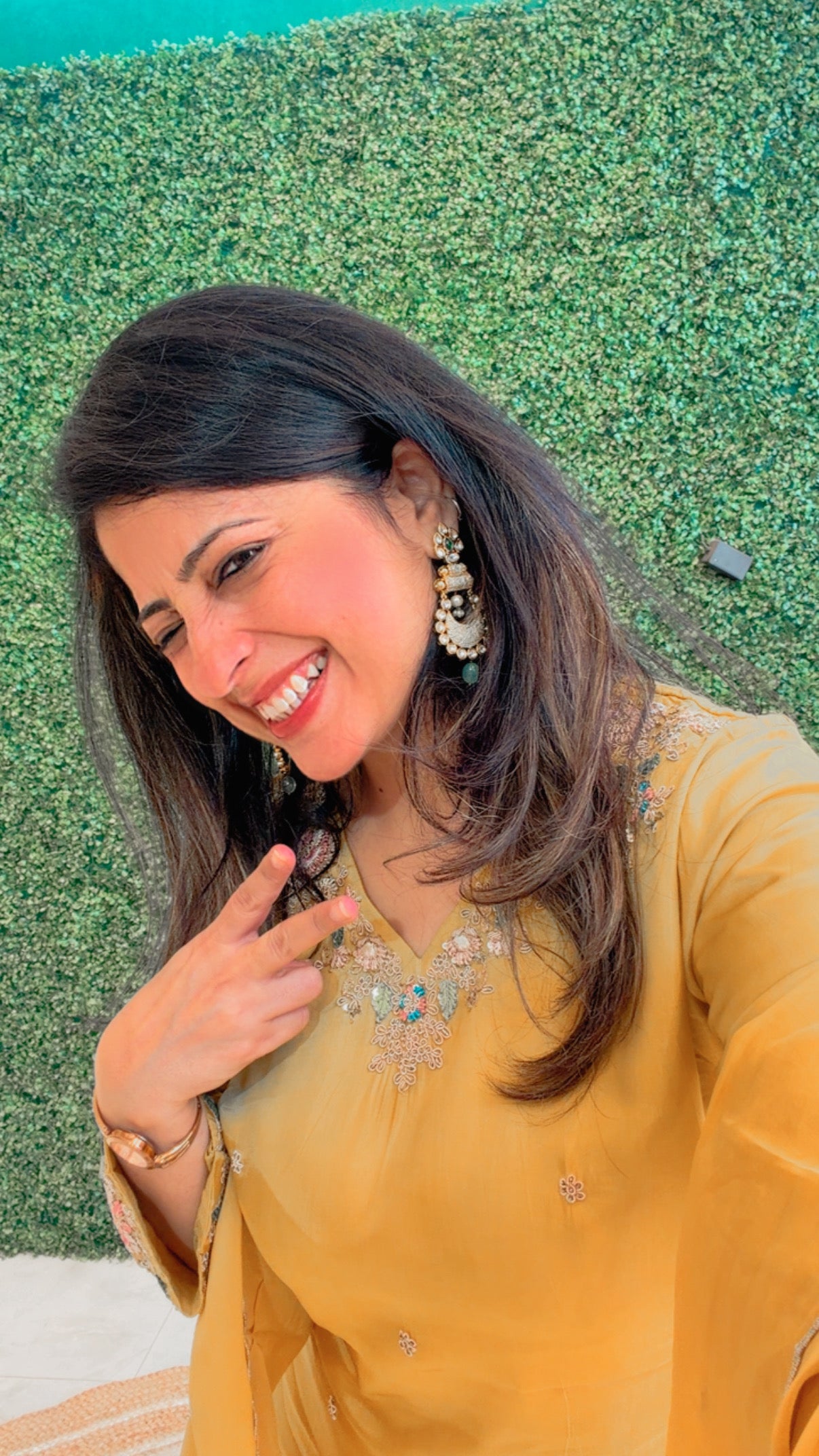 Zelina Mustard – Handcrafted Sharara Set