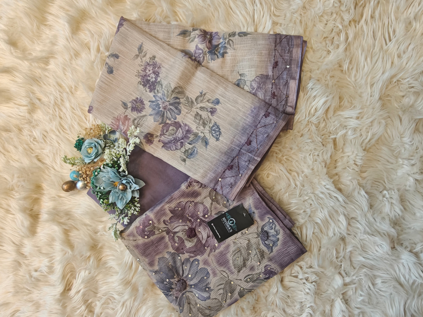 Lavender Whispers – Floral Embroidered Unstitched Suit Set