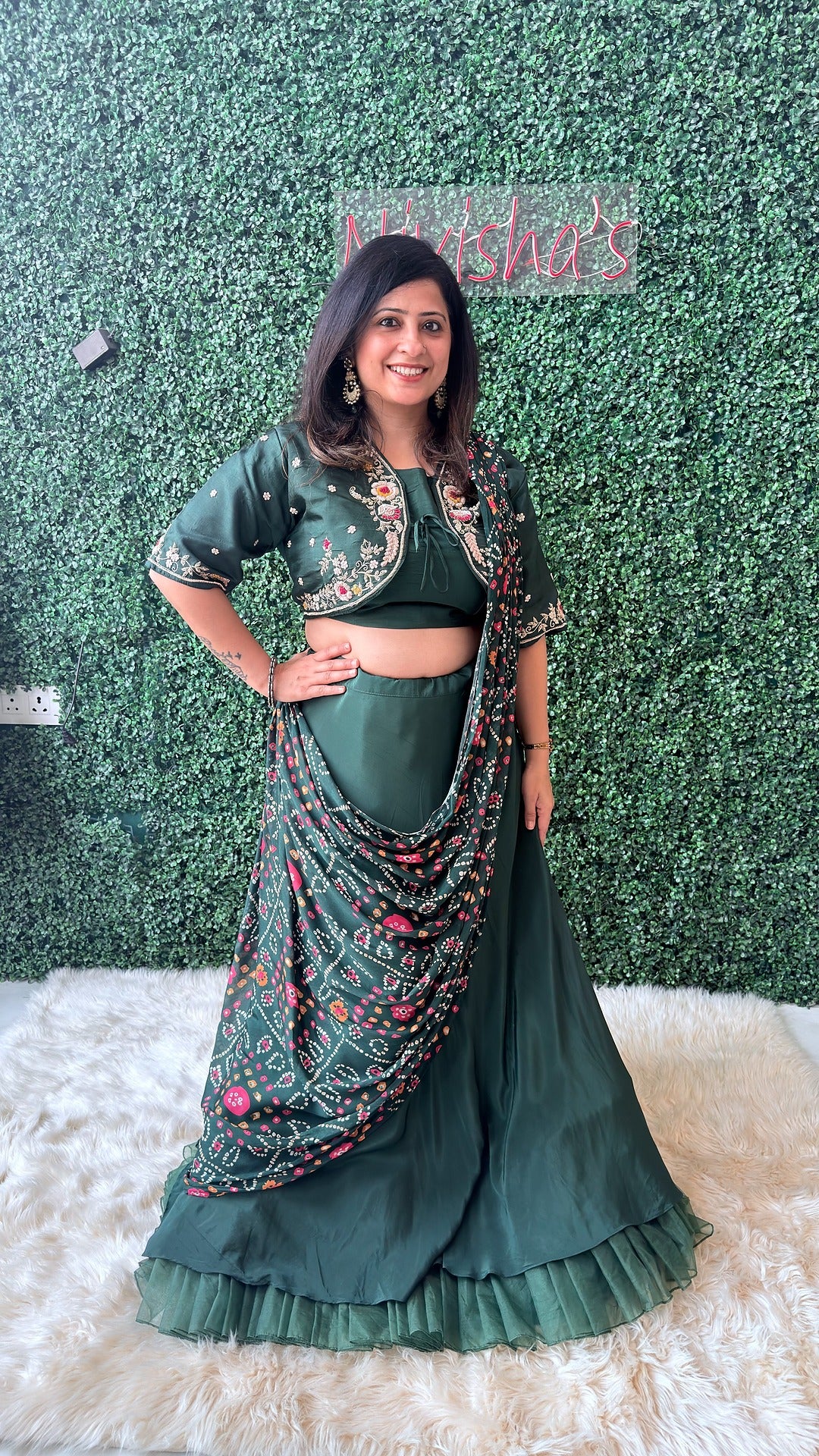 Aarvi – Emerald Drape Set