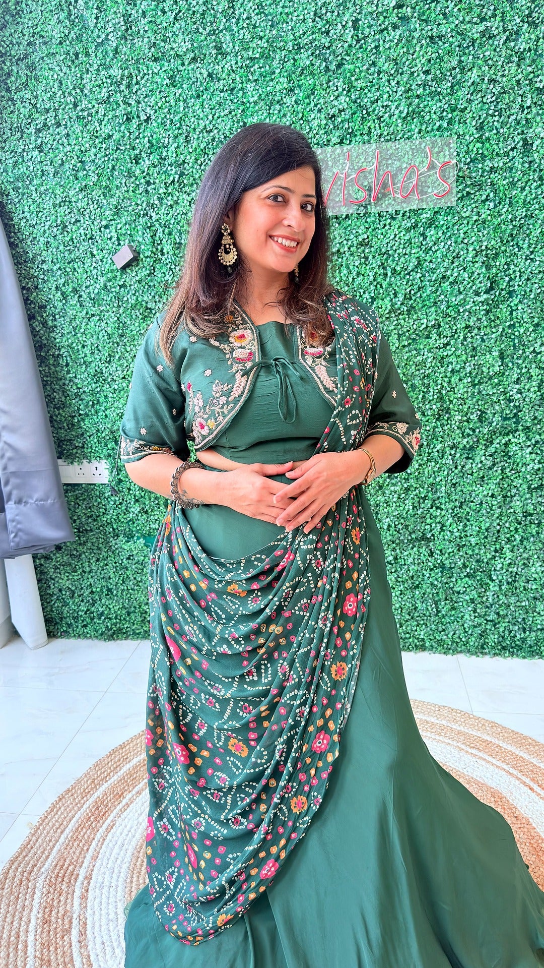 Aarvi – Emerald Drape Set