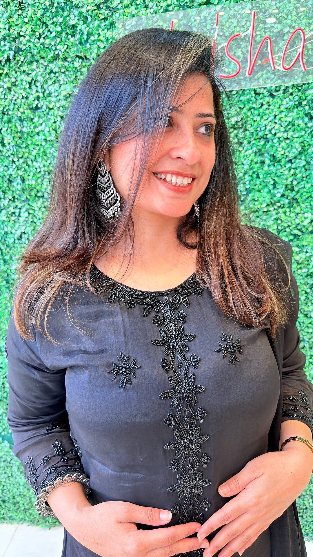 Nayra Noir – Hand Embroidered Elegance