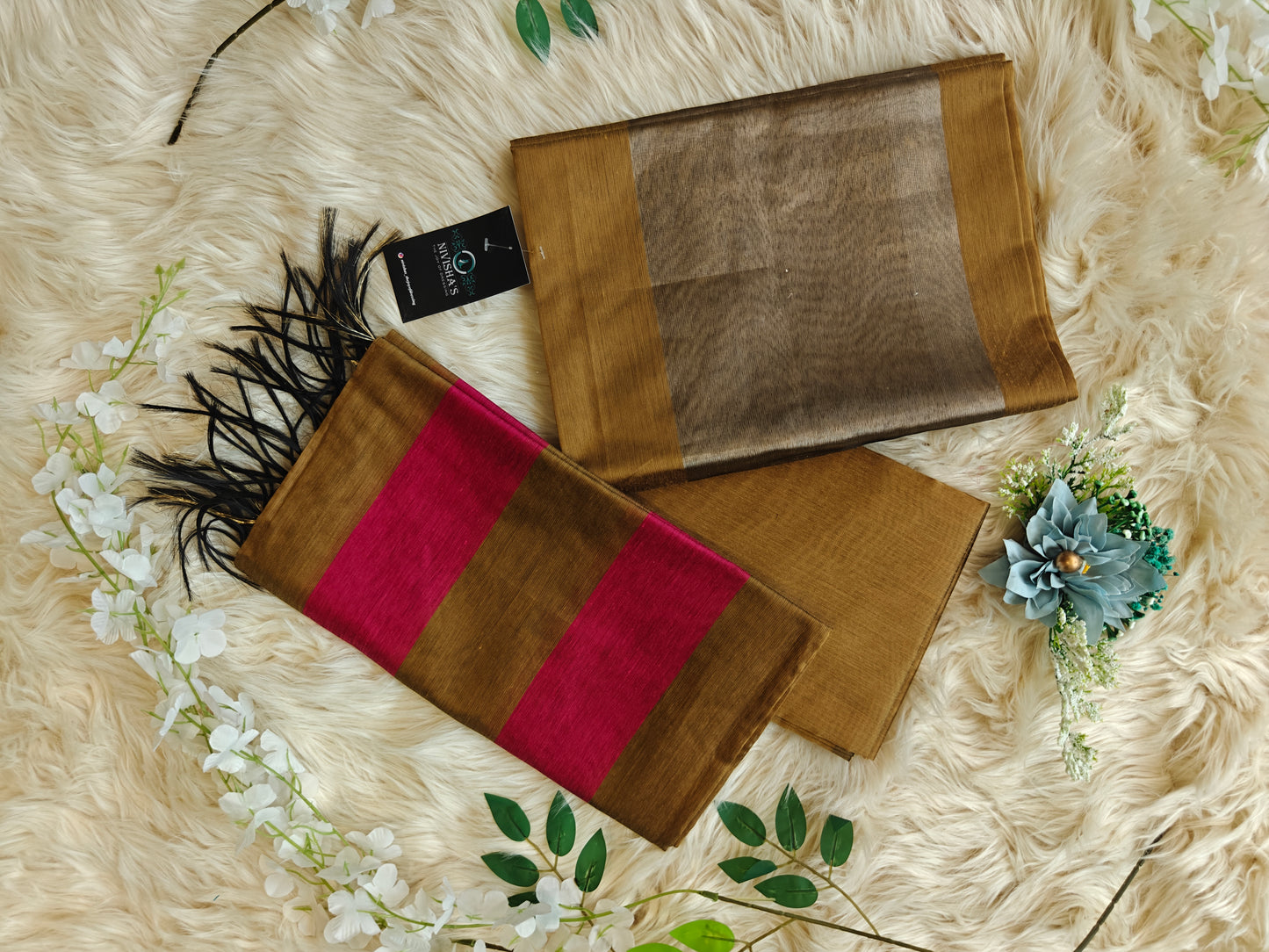 Svara Gold – Maheshwari Silk Unstitched Suit Set