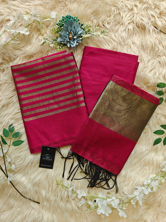 Zaraa – Ruby Pink Unstitched Suit Set