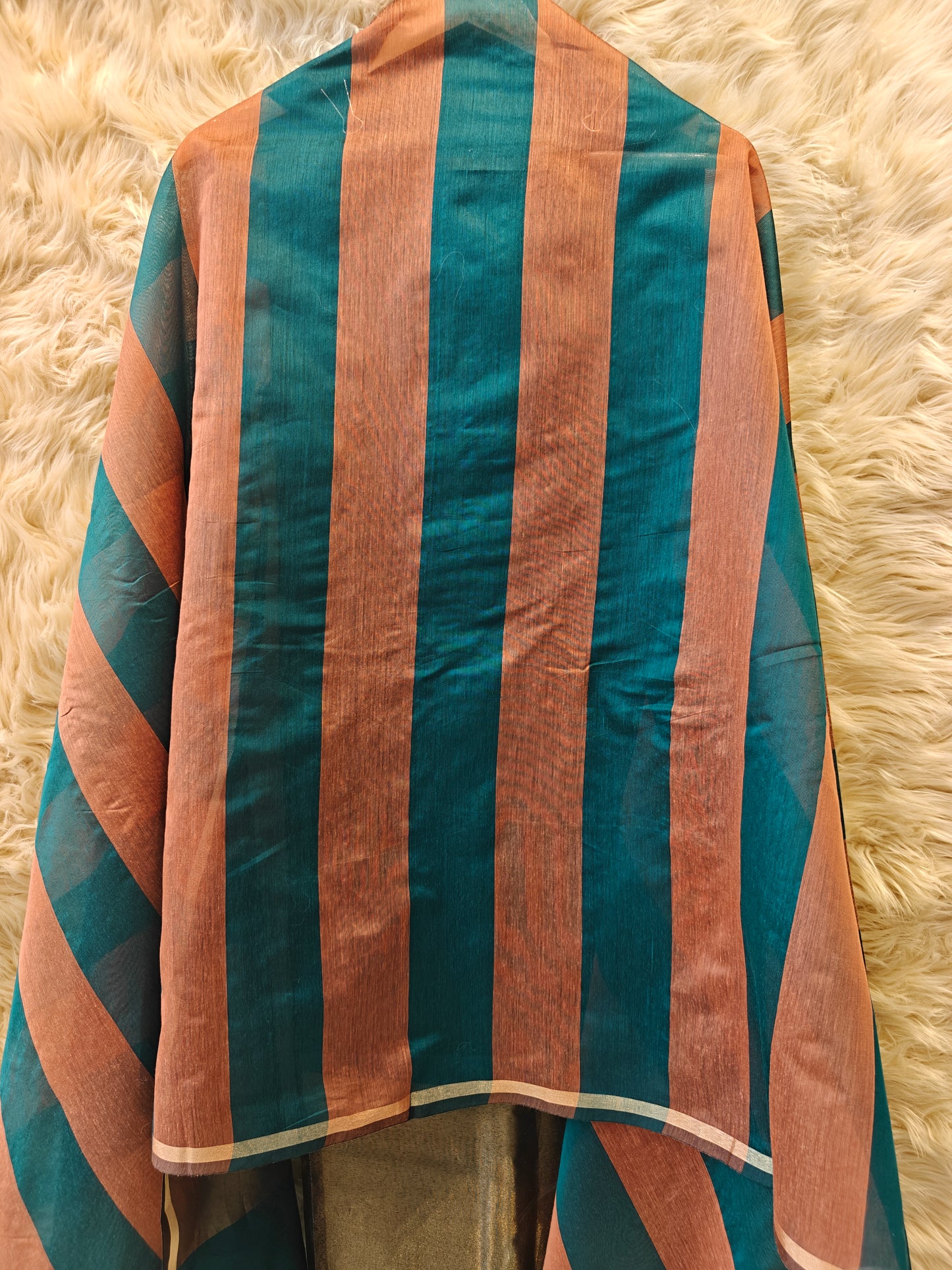 Svara Rust – Maheshwari Silk Unstitched Suit Set